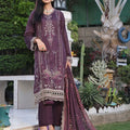 Dressline New Semi Stitched 3 Pcs Emb Cheickenkari & Laserkari Zari Lawn Collection