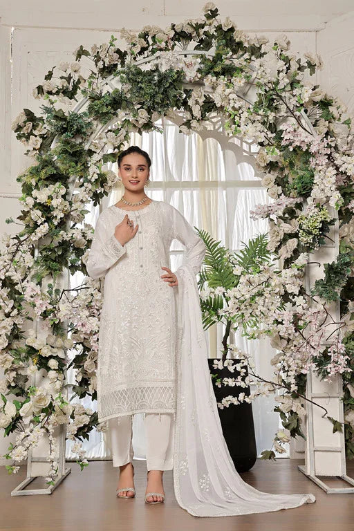 Dressline Semi Stitched 3 Pcs Emb Luxury Chiffon Collection