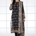 Monochrome By Lakhany Printed Lawn Unstitched 3 Piece (MCP-7016) - Black & White Collection