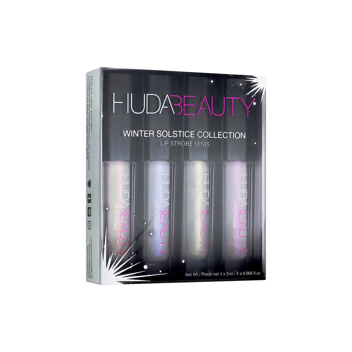 Huda Beauty Lip Strobe Minis Winter Solstice Collection (4 Pcs Set)