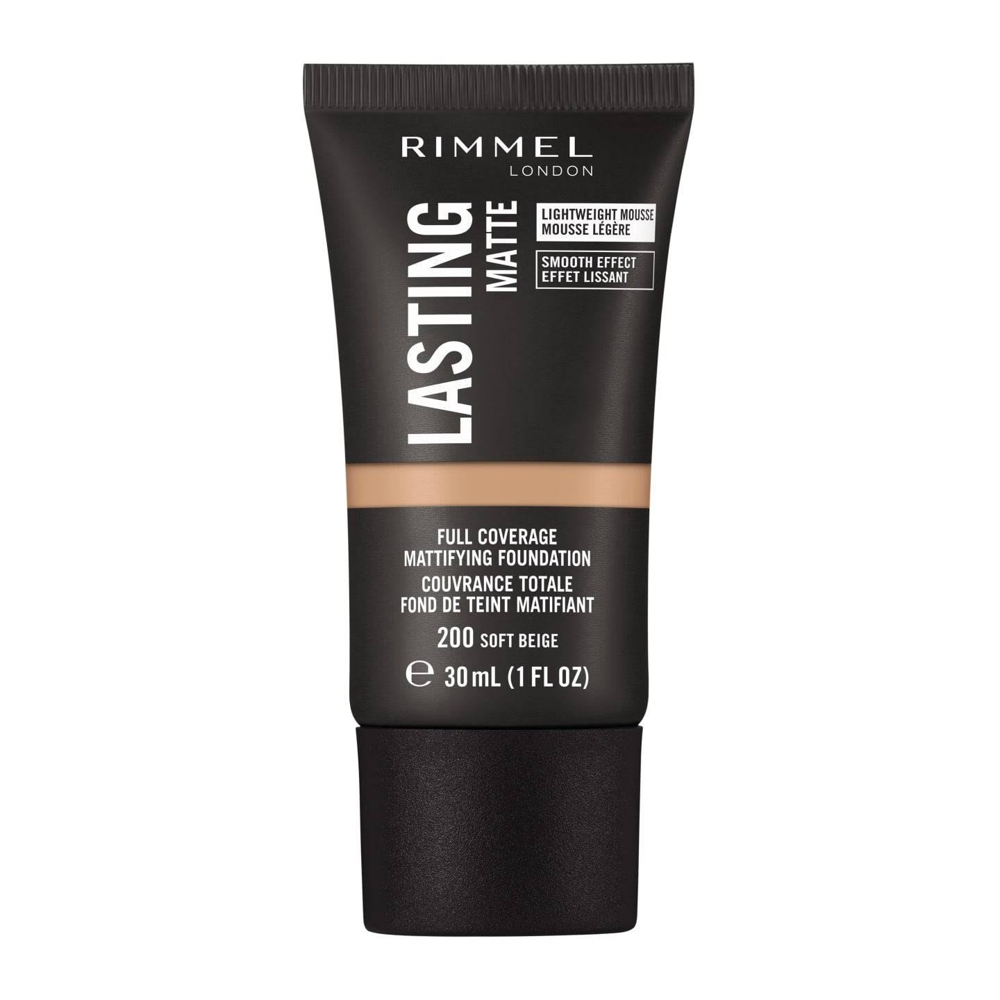 Rimmel- Lasting Finish Matte Foundation, 200 Soft Beige, 30ml - My Store