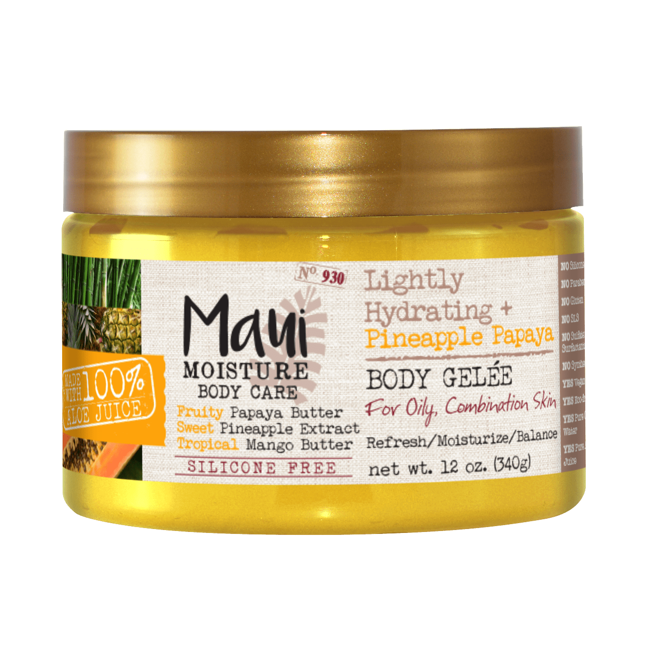 Maui Moisture Body Care Lightly Hydrating  Pineapple Papaya Gelee 340G - My Store