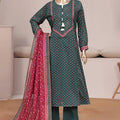 Bin Saeed Stitched 3 Piece Exclusive Printed Frock-LSM-2962-GREEN