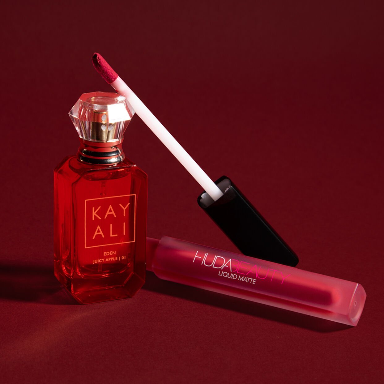 Kayali x Huda Beauty juicy Kit Kayali Eden Juciy Apple EDP 10Ml+Liquid Matte Lipstick 4.2Ml