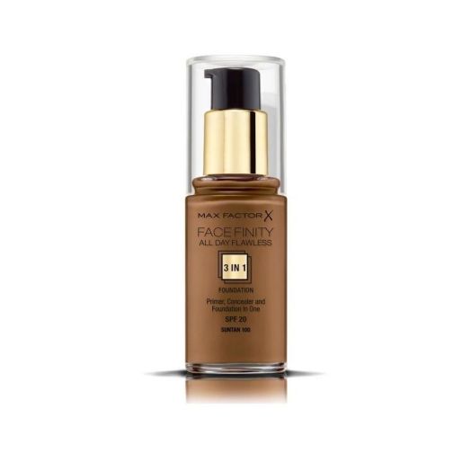 Max Factor Facefinity All Day Flawless Liquid Foundation 3In1 - 100 Sun Tan 30Ml