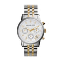 Michael Kors Runway Silver Stainless Steel Mother Of Pearl Dial Quartz Watch for Ladies - MK5525