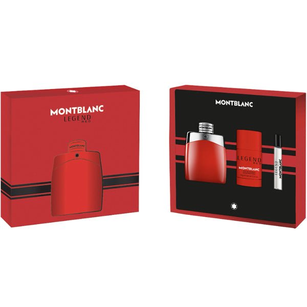 Mont Blanc Legend Red For Men EDP 100+EDP 7.5Ml+Deo Stick 75G