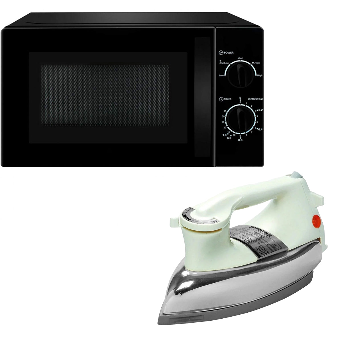 National Romex Microwave Oven - 20 Litres + National Automatic Iron - Snapcart.pk