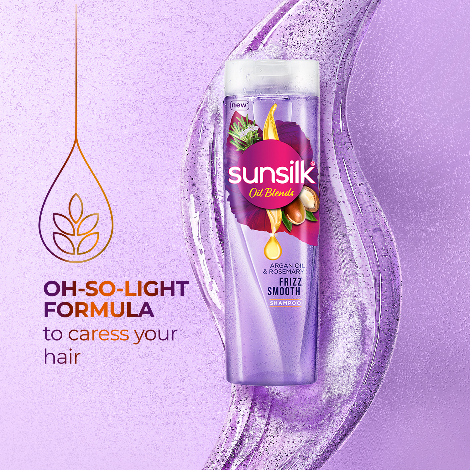Sunsilk - Oil Blends Rosemary & Argan Oil Shampoo - 380Ml