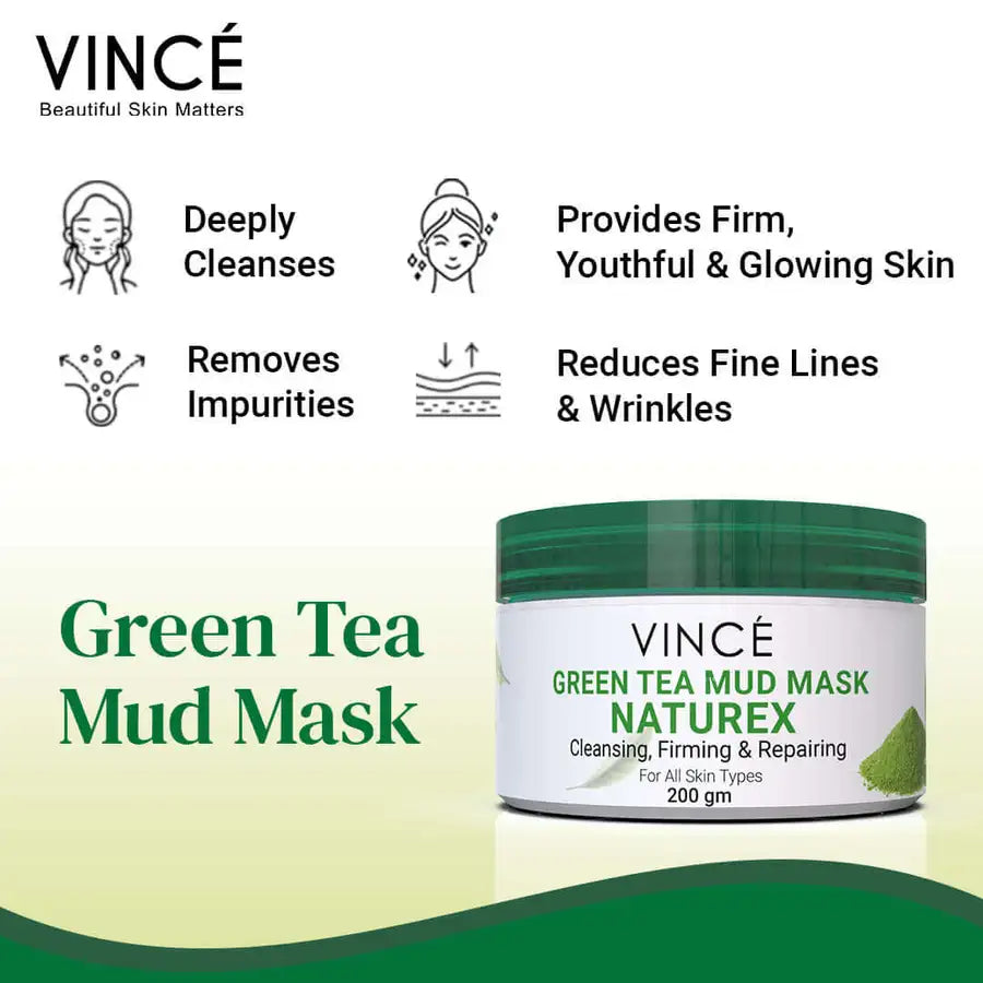 Vince - Green Tea Mud Mask - 200Gm
