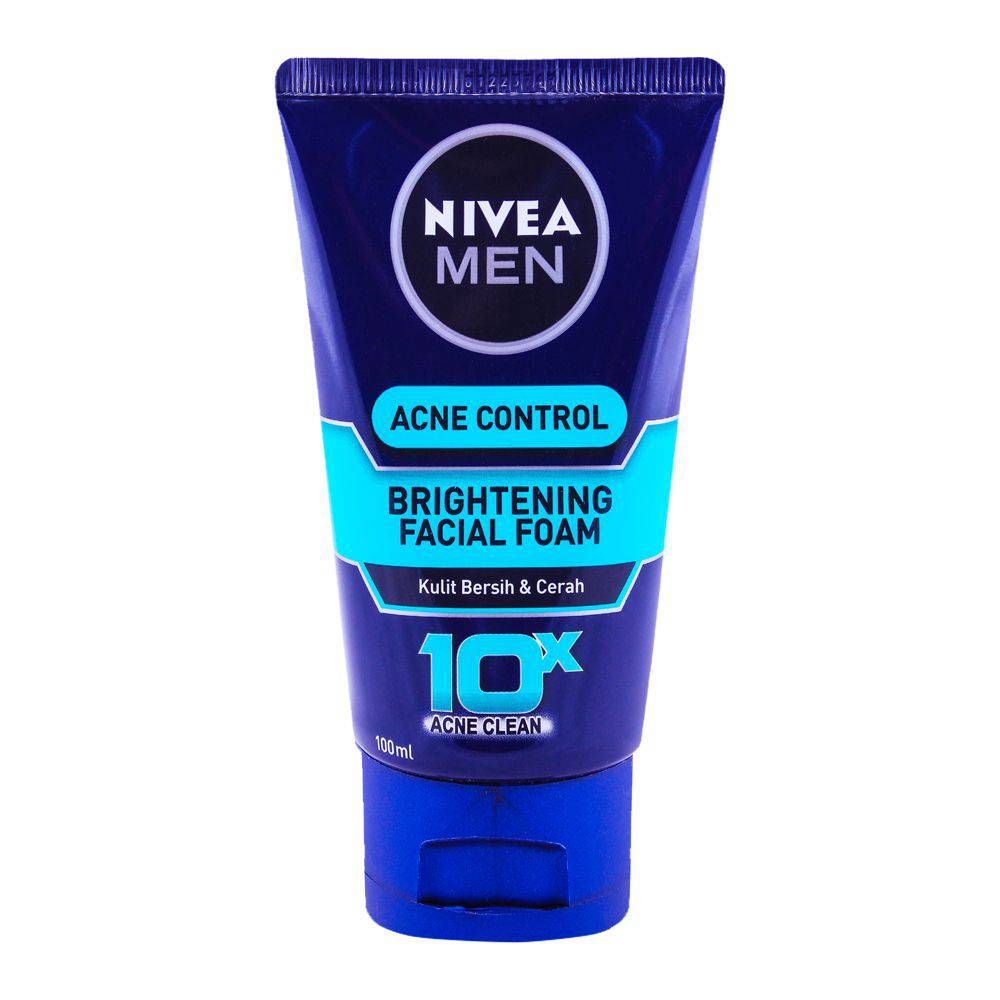 Nivea - For Men Acne Control Brightening Facial Foam 10 Acne Clean - 100Ml