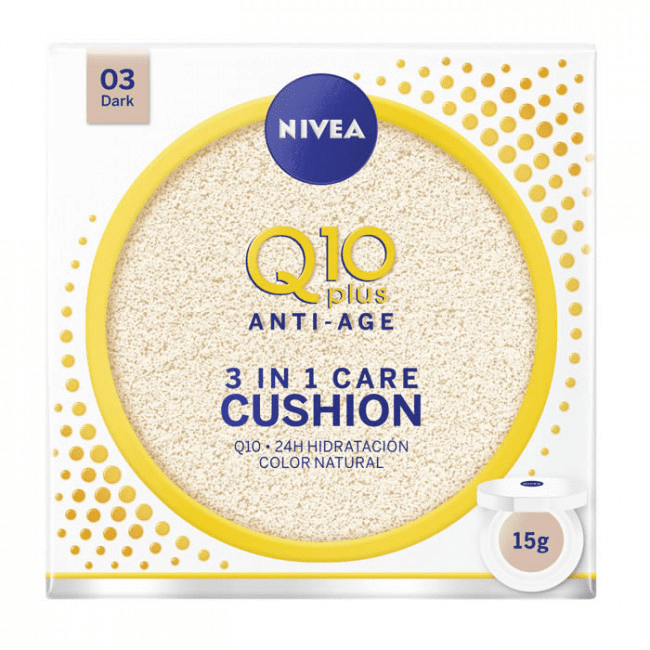 Nivea Q10 Plus Anti Age 3 In 1 Care Cushion 03 Dark 15G - My Store
