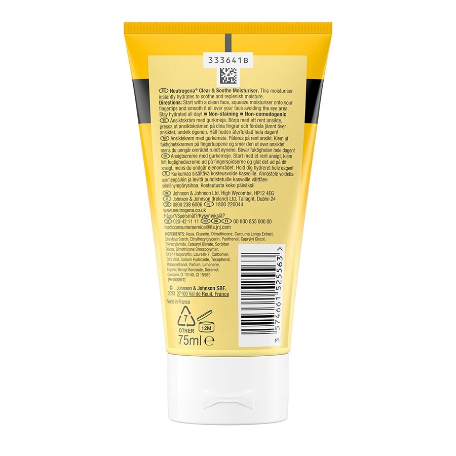 Neutrogena Clear & Soothe Oil Free Moisturizer 75ML