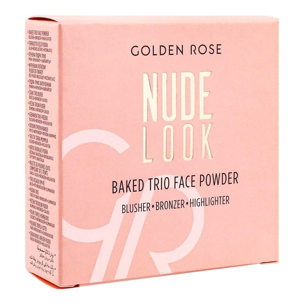 Golden Rose Illuminating & Blush & Bronzer 3 Nude Look Baked Trip Face Powder