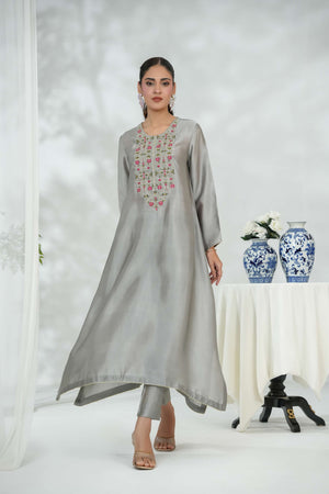 Silcot Stitched 2 Piece Silk Collection-Noorelan