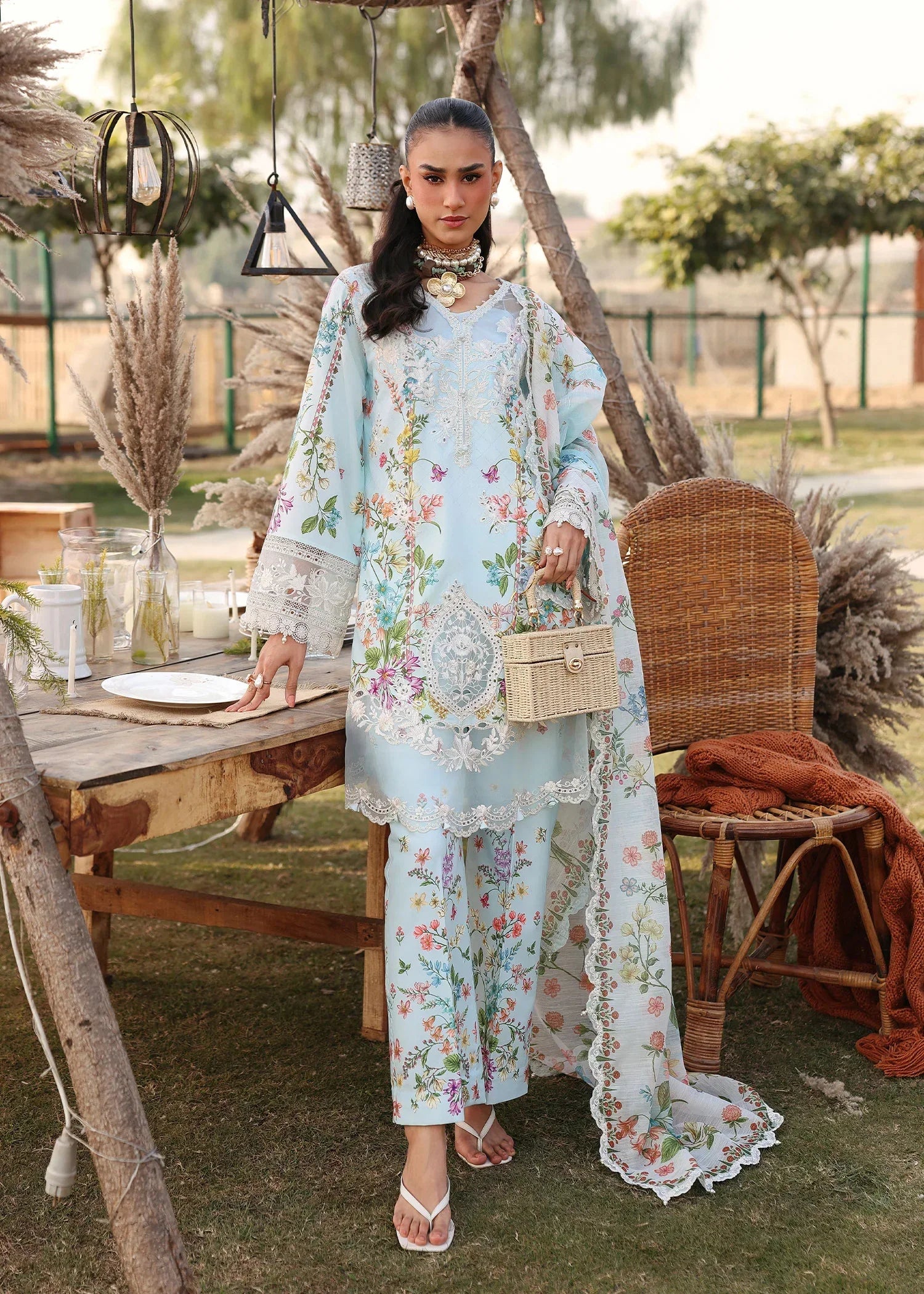 Sardinia Unstitched 3 Piece Festive Lawn Suit-Wild Bloom