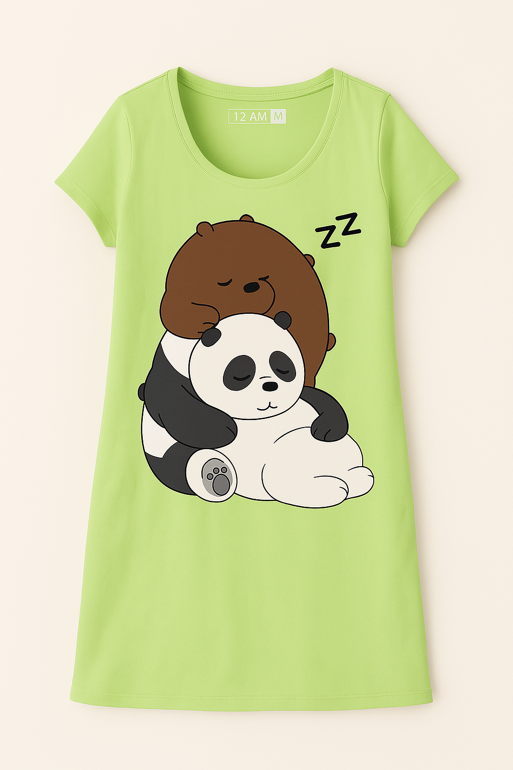 12 AM By Khawar Latif Sleepy Pandazz Long Shirt