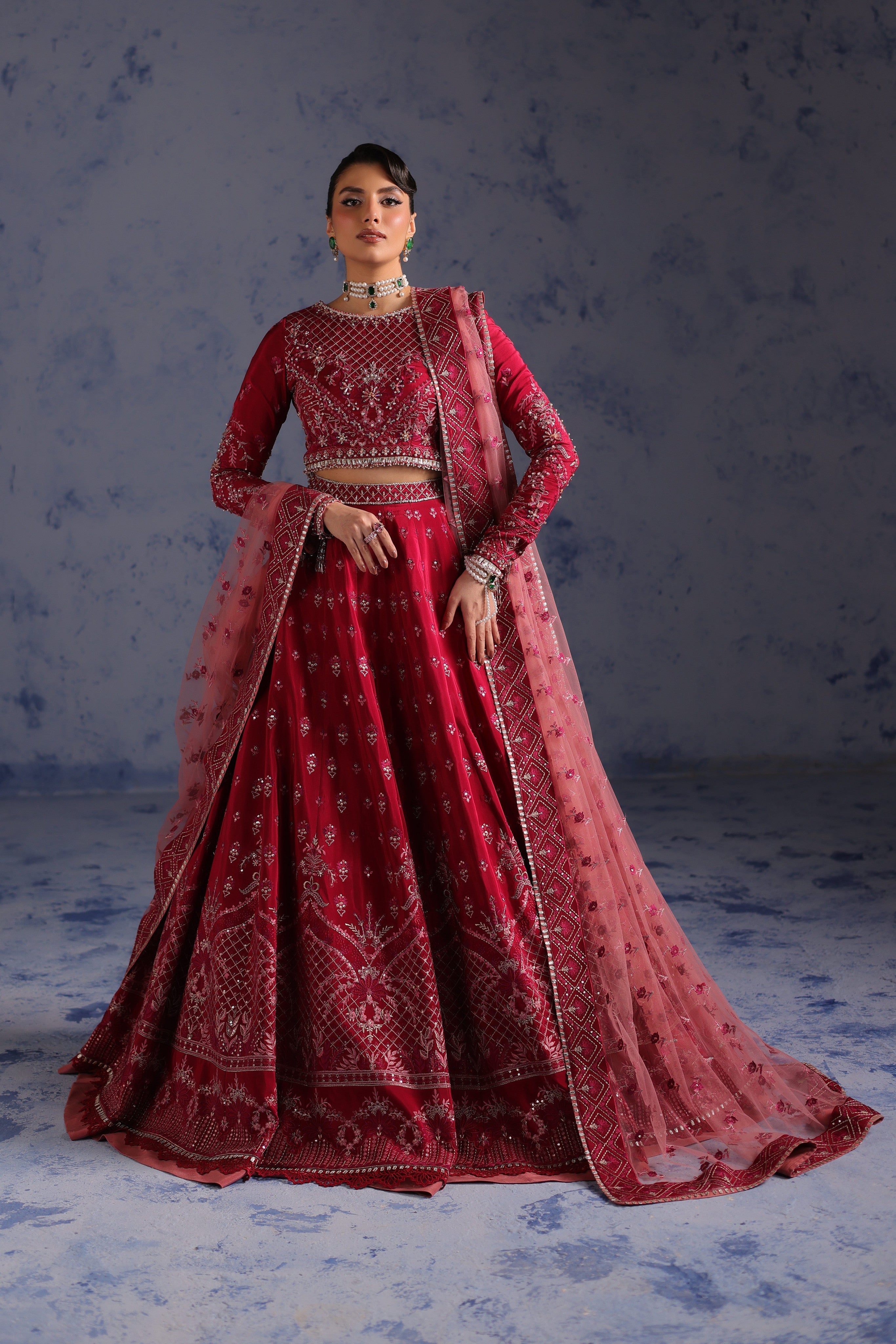 Amoris By Imran Ramzan Unstitched 3 Piece Luxury Formals Suit-Passion Ãƒâ€°carlate