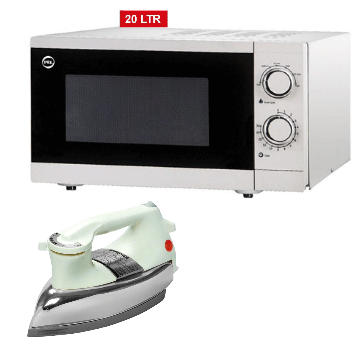 PEL PMO-20 W-B -20ltr Microwave Oven + Premium Iron - Snapcart.pk