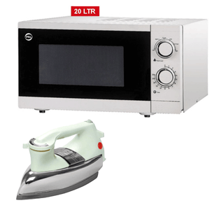 PEL PMO-20 W-B -20ltr Microwave Oven + Premium Iron - Snapcart.pk