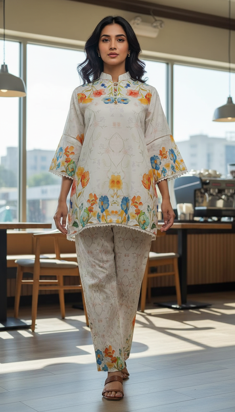 Miraal By Nairah Stitched 2 Piece Premium Blended Cambric Suit-Venice