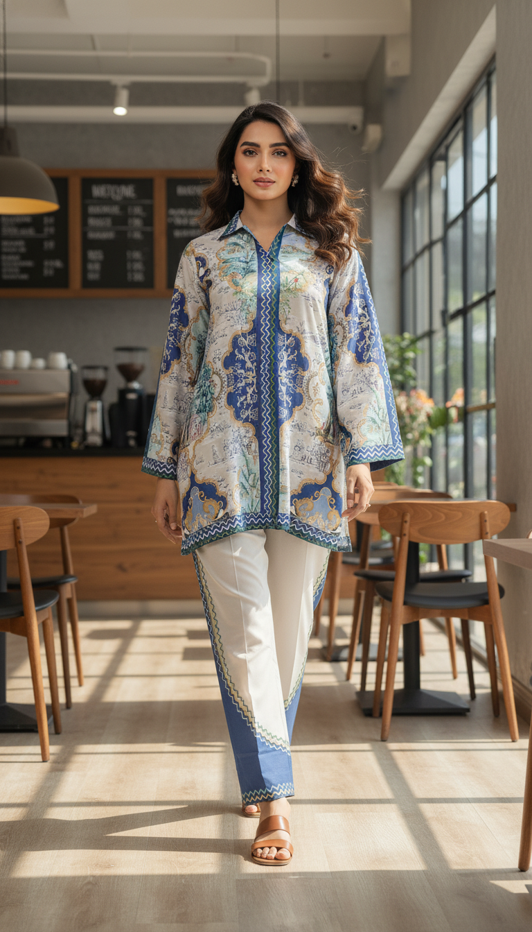 Miraal By Nairah Stitched 2 Piece Premium Blended Cambric Suit-Zagreb
