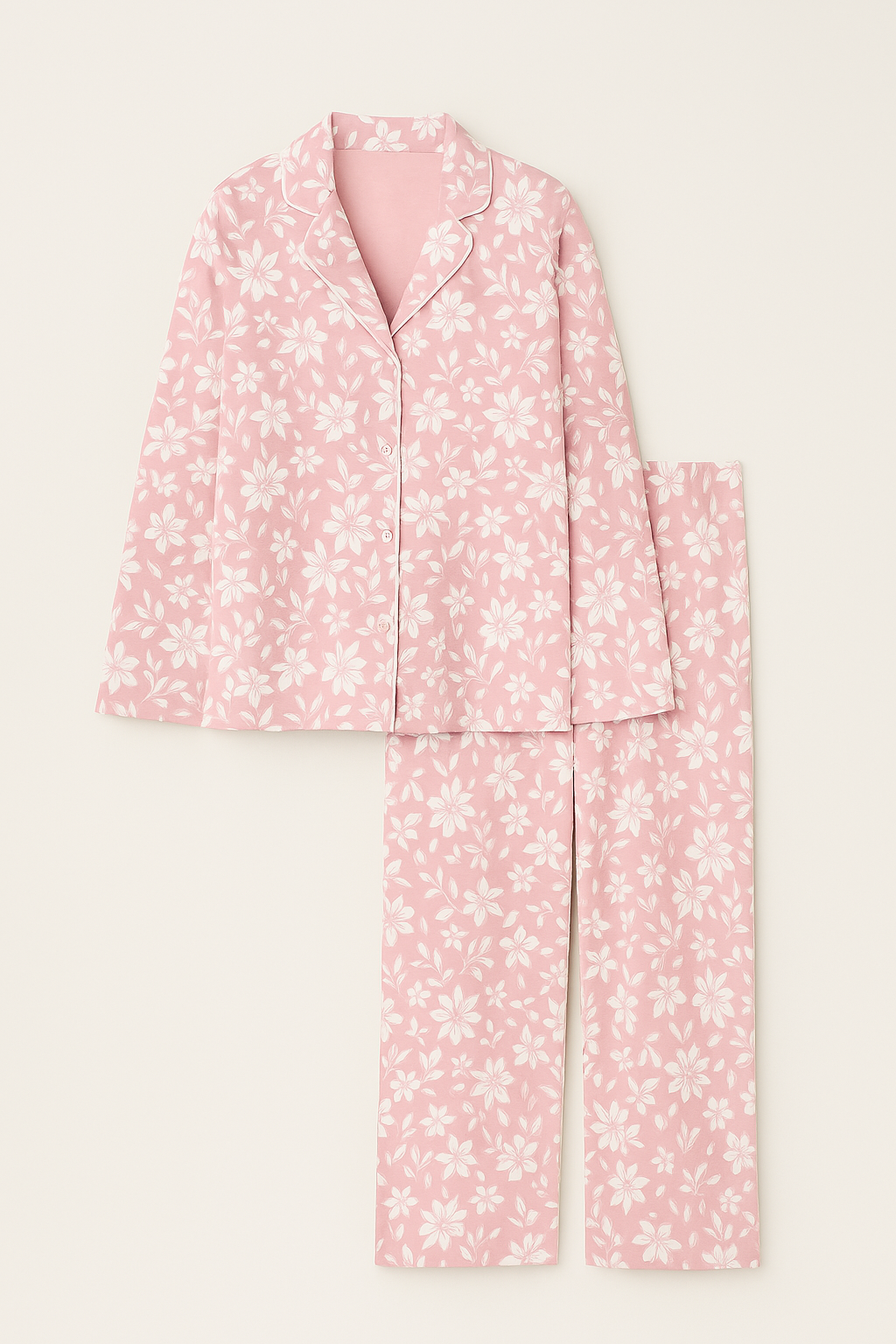 12 AM By Khawar Latif Decent Pink Floral Women Pyjamas