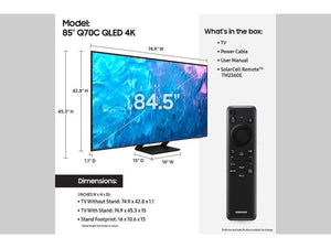 Samsung Smart UHD Flat QLED TV QA85Q70C - 85 Inches - My Store