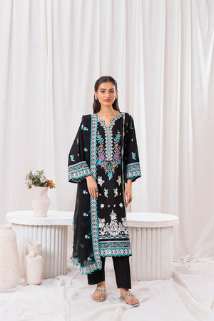 Aqs N Man Stitched 3 Piece Summer Collection'2025-Rang e Shab-AM-021
