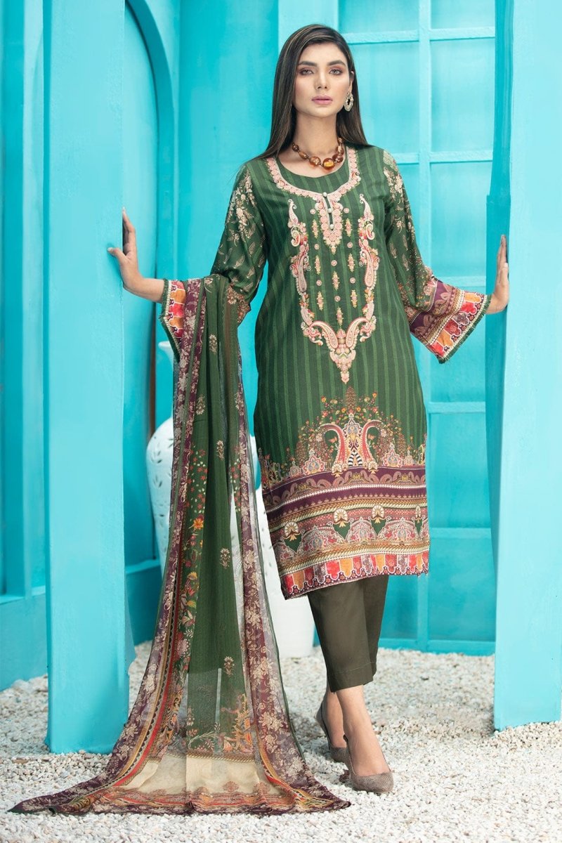 Ladies Un-Stitch Rashid Textile Diya Digital Embroidered Viscose 5477