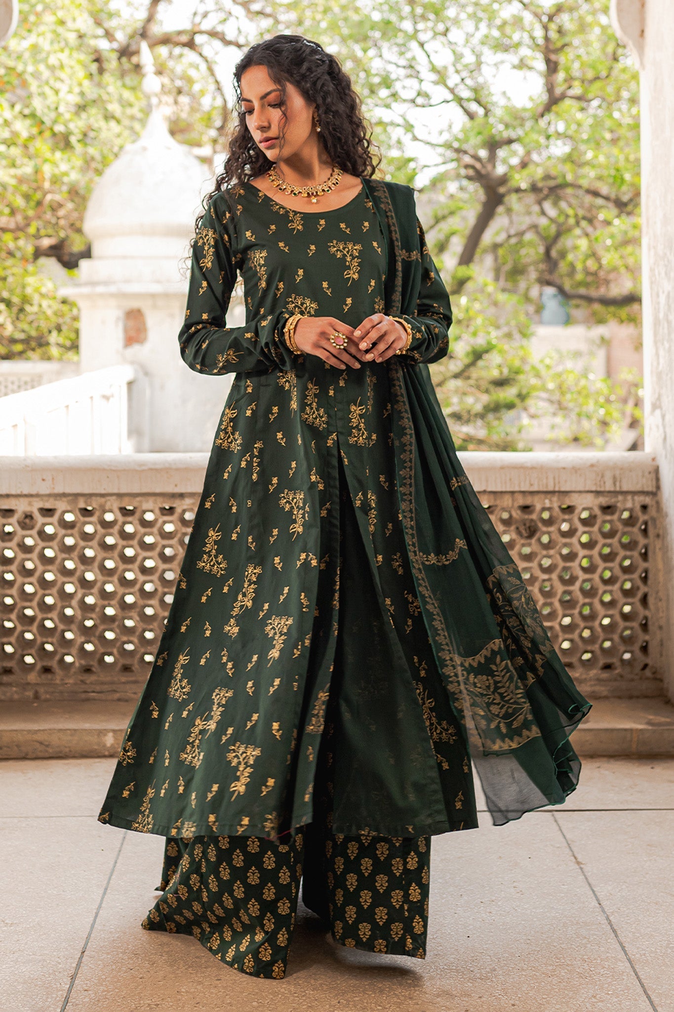 Screen Printed Frock By Mannat Clothing Stitched Collection-Sanam
