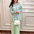 Allechant By Manahils Stitched 2 Piece Georgette Collection'2025-Apple Green Embroidered With Elephant Pants