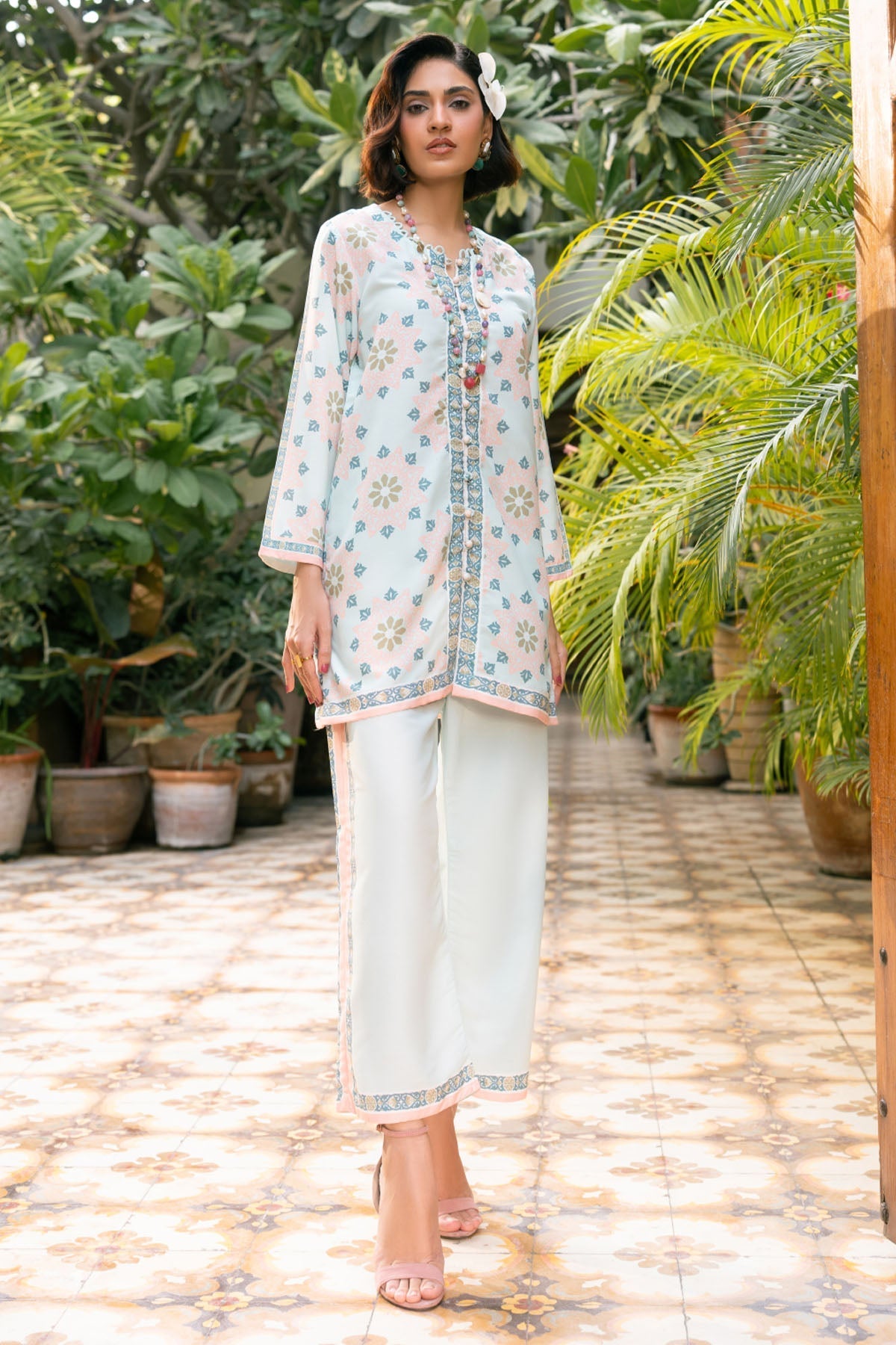 Nairah Stitched Co Ords Summer Suit-Luna