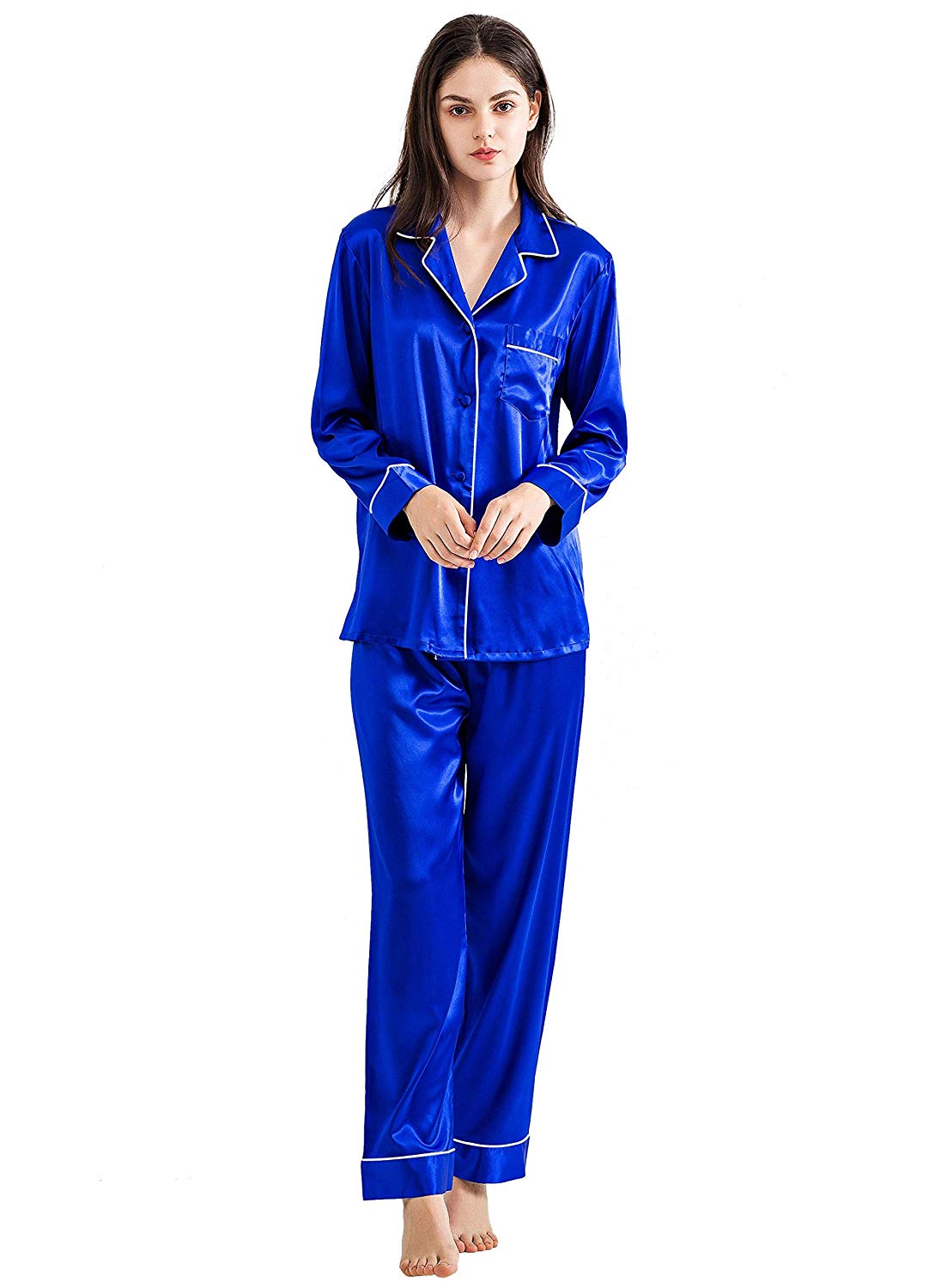12 AM By Khawar Latif Cobalt Silk Pyjamas