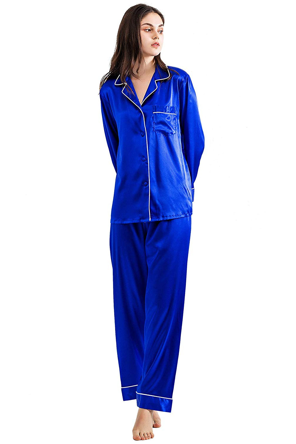12 AM By Khawar Latif Cobalt Silk Pyjamas