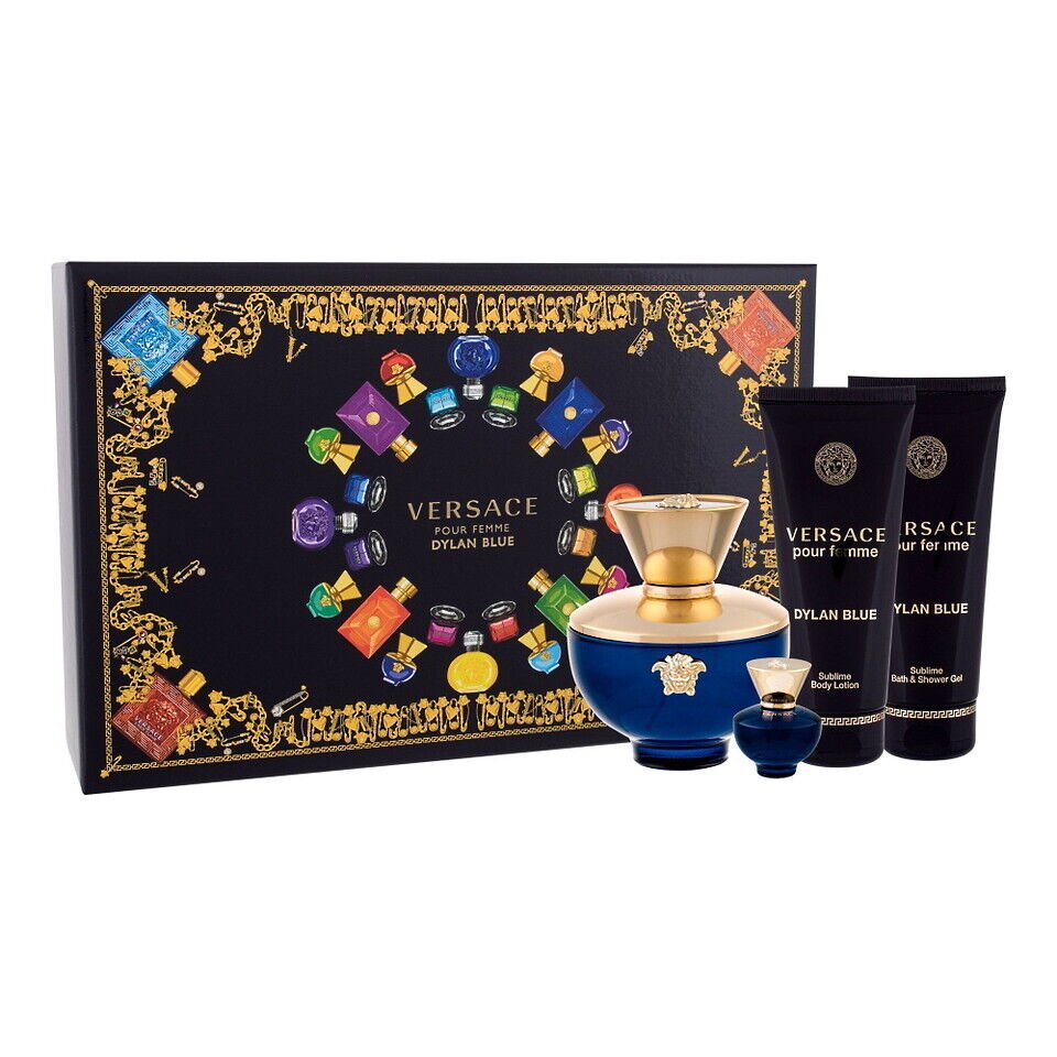 Versace Dylan Blue Pour Femme Set EDP 100Ml+EDP 5Ml+B Lotion 100Ml+S Gel+100Ml