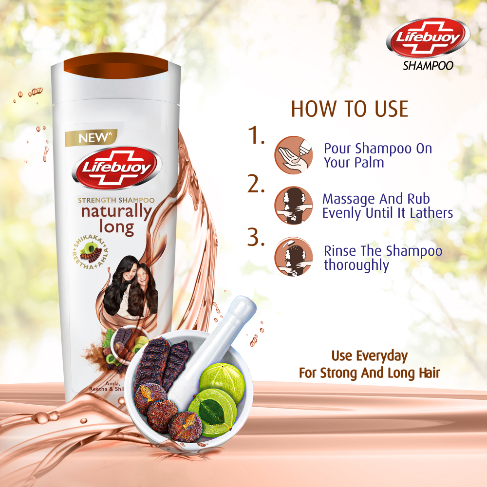 Lifebuoy Naturally Long Shampoo 90Ml