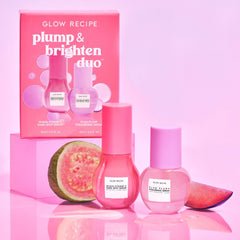 Glow Recipe Plump and Brighten Duo Skin Set Guava Vitamin C Serum 15Ml + Plum plump Serum 15Ml