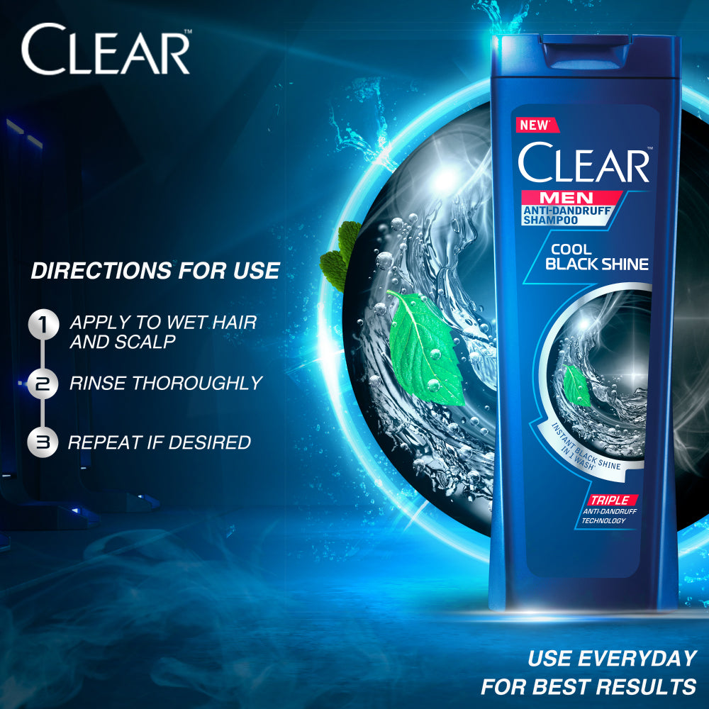 Clear Shampoo Black Shine - 185Ml