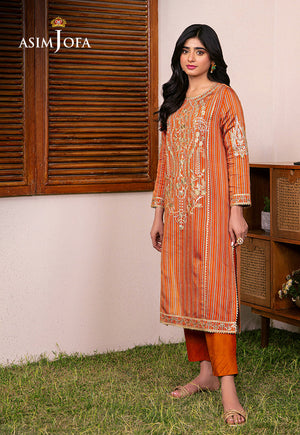Asim Jofa Outfit Of The Day Ajod-18 Embroidered Yarn Dyed Kantha 2 Pcs