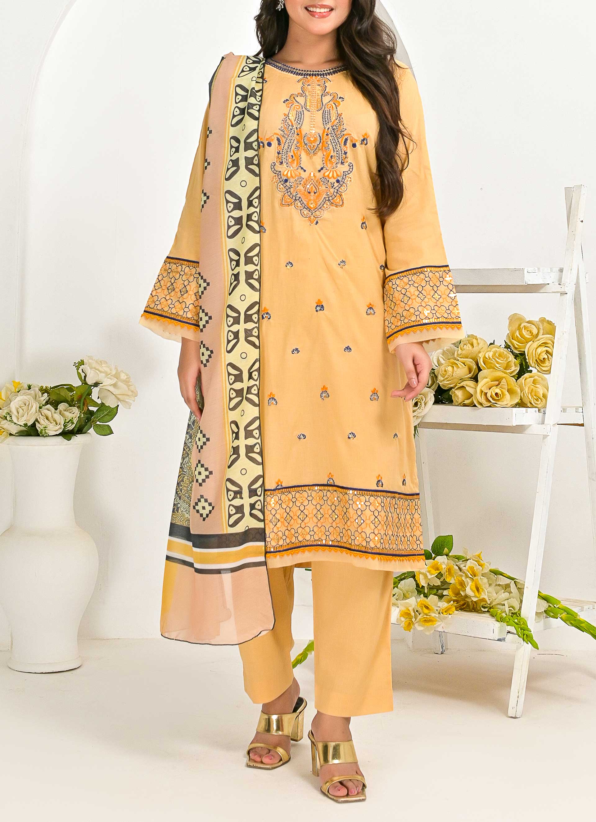Pret Diaries Stitched 3 Piece Mid Summer Suit-50132
