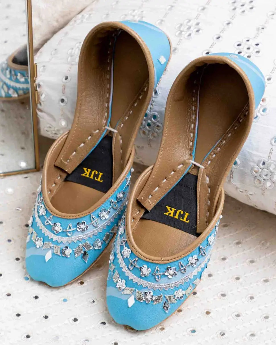 TJK Designs Khussa Suit-Neela Noor