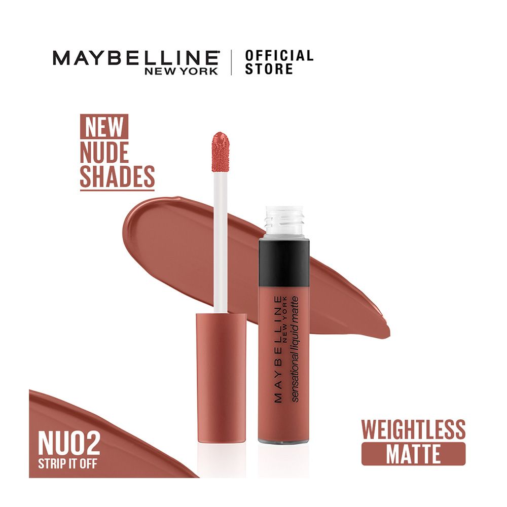 Maybelline Sensational Liquid Matte Nu02 Strip It Off 7Ml