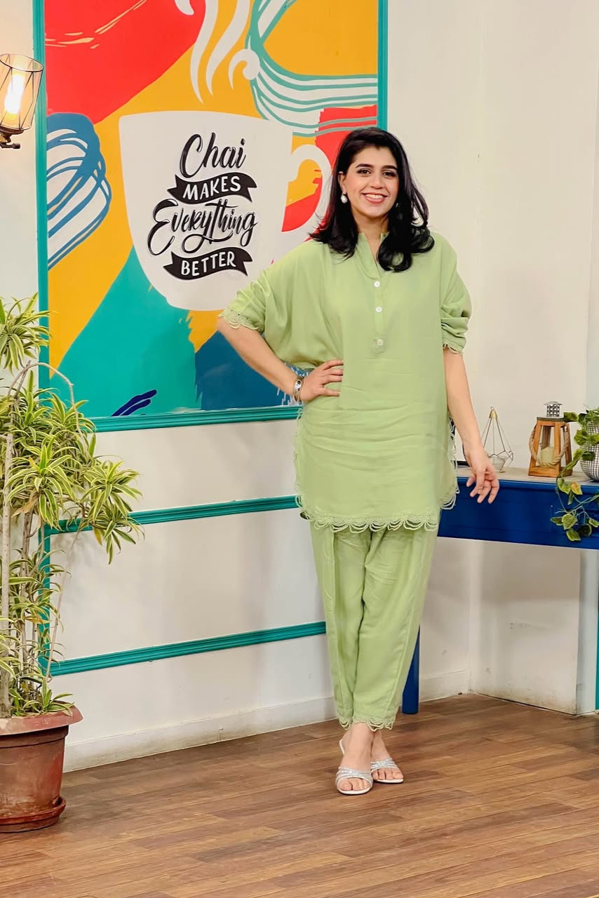 Urban Cut 2 Piece Cotton Embellished  Co- Ord Set