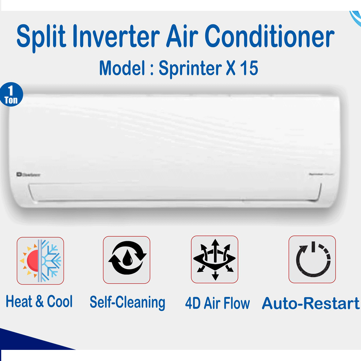 Dawlance AC 1.0 Ton Split Inverter Sprinter X 15