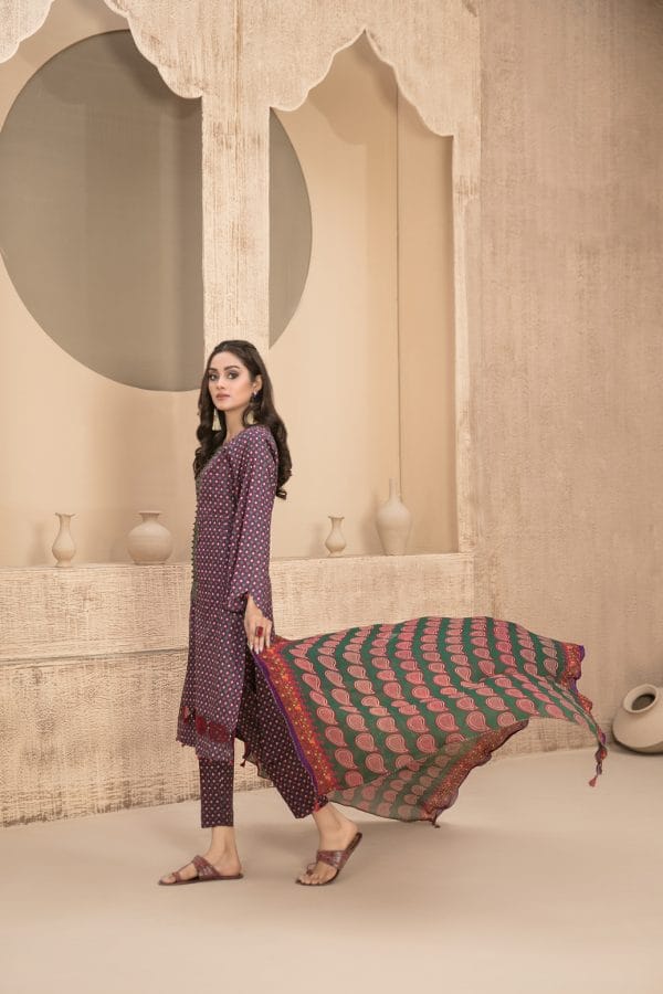 3 piece unstitch lawn collection Ilya by Tawakkal Fabrics-D-8530