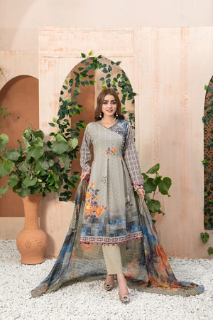 3 piece unstitch lawn collection Mon Tresor by Tawakkal Fabrics