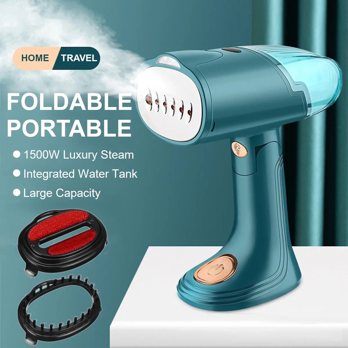 Handheld Garment Steamer 120ml Portable Electric Iron Steamer Garment Handheld Household Fabric Steam Iron for Clothes 1500W - My Store