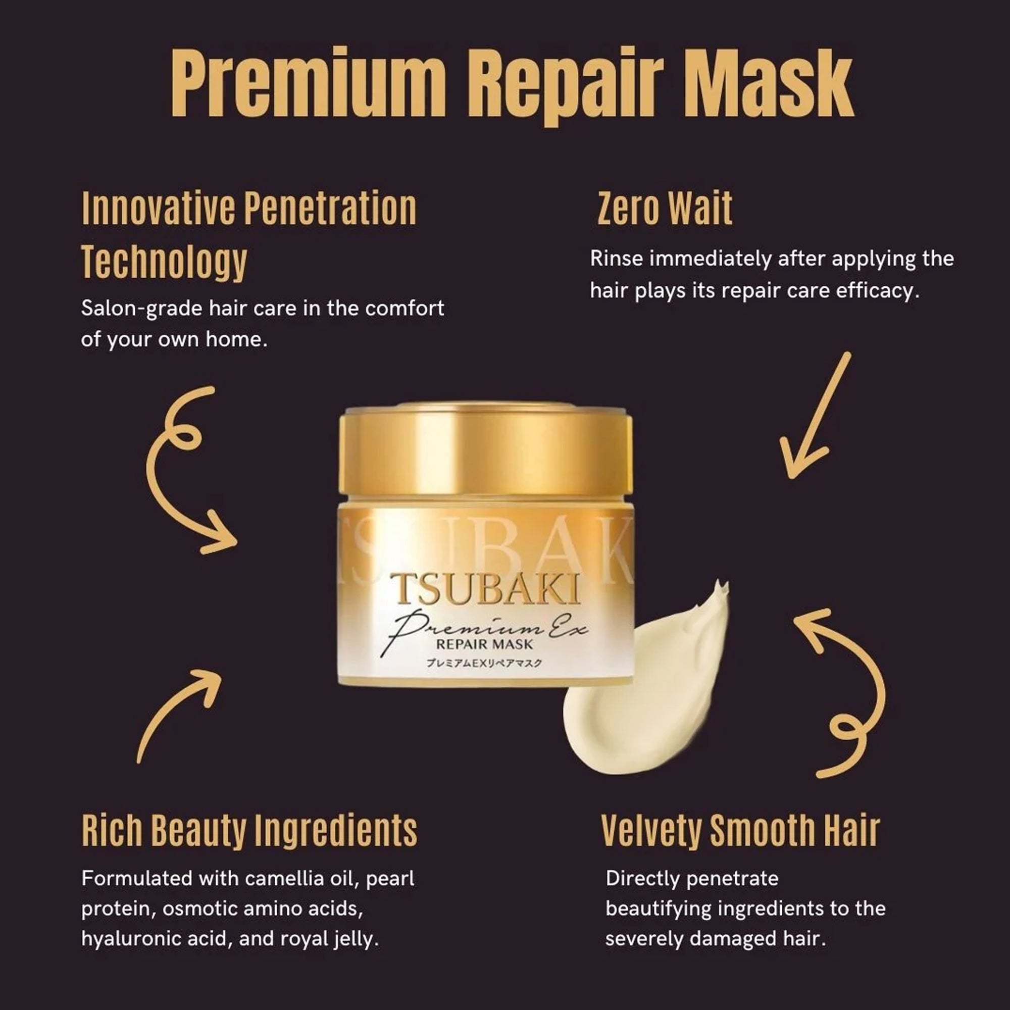 Shiseido - Tsubaki Premium Ex Repair Hair Mask - 180G