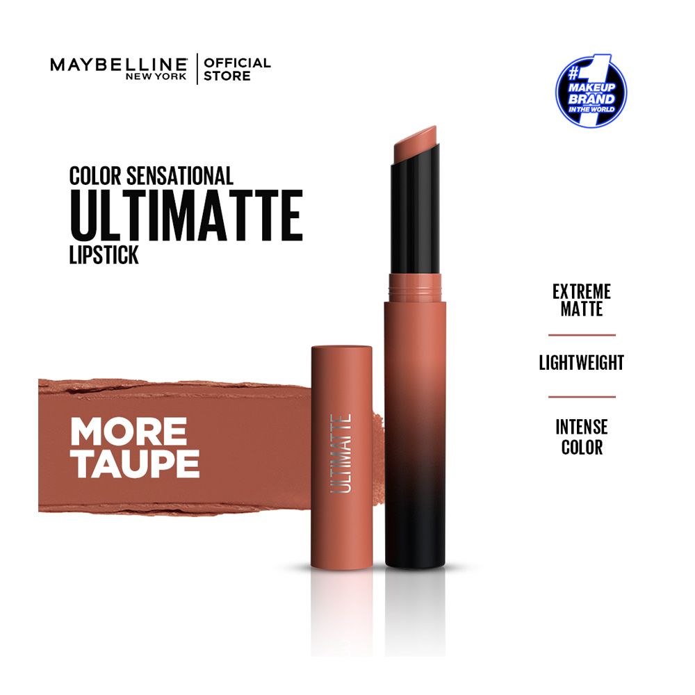 Maybelline New York Color Sensational Ultimate Matte Lipstick, 799 More Taupe